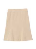 ジャージ切り替えフレアースカート/ベージュ系(052)