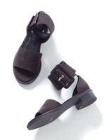 スエードアンクルサンダル/キャメル