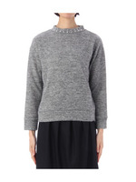 ビジューハイネックプルオーバー/グレー(012)