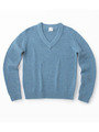 MARLED-KNIT V NECK/ブルー系(092)