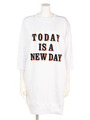 TODAY IS スウェット ワンピース/WHT