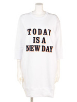 TODAY IS スウェット ワンピース/WHT