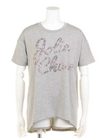 ビジューロゴTシャツ/ネイビー