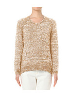 ミックスカラーVネックニットプルオーバー/ベージュ系(541)