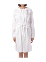 丸襟タックブロードワンピース/ホワイト(002)