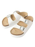 PLATFORM SANDAL/WHITE