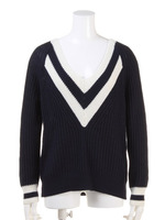 綿アクリル5G成型チルデンニットP/O/ブルー1