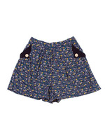 【Fi.n.t cherry】配色ポケット付きヴィンテージフルーツ柄キュロット/NAVY