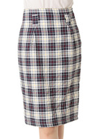 【dazzlin】チェックペンシルスカート/アイボリー
