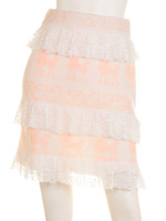 Kz プードル総柄ニットS/K/ピンク