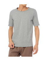 USAコットン 袖ロールボーダーT/グレー系(012)