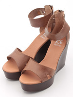 【JOE SANCHEZ】ANCKLE STRAP WEDGE SANDAL/SALINO(BRN)