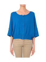 ゆるシルエットジッパーニットカーディガン/オレンジ系(067)