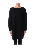 ウール長袖ワンピース/ブラック(019)