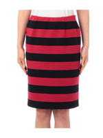 ジャージボーダースカート/レッド系(363)