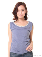 チップビジューモードTシャツ/ネイビー