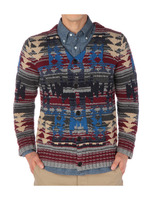 ネイティブパターンカーディガン/グレー系(913)