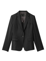 ピンストライプテーラードジャケット/ネイビー(393)