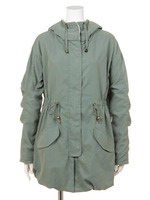 フードボアコート/ベージュ