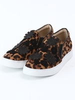 フラワーレーススリッポン/レオパード