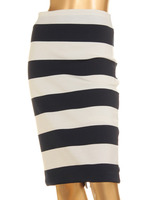 ボーダータイトスカート/ホワイト