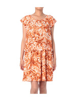 ボタニカルプリントワンピース+ブラウスSET/オレンジ系(567)