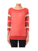 マルチボーダーニット/パープル系(383)