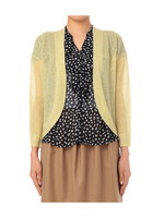 レーヨン混トッパーニットカーディガン/イエロー系(032)