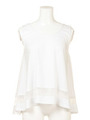 CLレースヘムフレアTOP/WHT