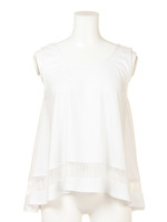 CLレースヘムフレアTOP/WHT