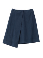 karen walker アシンメトリー折りスカート/ネイビー系(093)