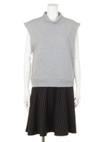 【CASUAL】ハイネックノースリドッキングOP/オフホワイト