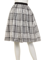 【DOUBLE  STANDARD】ASSELITA ギャザーSK/オフ×ブラック