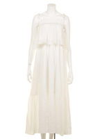 【gelato pique garden】フレアコットンロングドレス/WHT