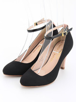 【ilima by pure elegance】アトモスガールズ コラボ ストラップパンプス/BLK/PINK