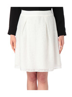 ウエストタック刺しゅうスカート/ホワイト(404)