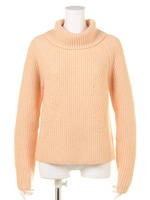 オフタートル畦ニットプルオーバー/Light Pink