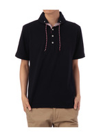 スウェットドライ機能2WAYポロシャツ/ネイビー系(094)