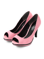 スエード調オープントゥパンプス/ブラウン系(142)