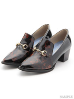 ヒールアップパンプス/NAVY COMBI