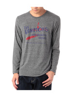 フロントデザインクルーネックニットソー/チャコールグレー(014)