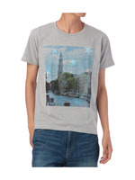 プリントクルーネックTシャツ/ホワイト(002)