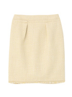 ラメツイードタイトスカート/イエロー系(431)