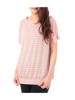 ラメボーダーカットソー+タンクトップSET/ネイビー(393)