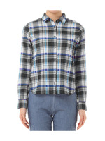 ワンウォッシュチェックシャツ/ブルー系(292)