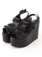 Tストラップリボンサンダル/ピンク