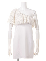 【Date】antique lace Layered OP/ホワイト
