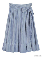 コットンストライプSK/ブルー×ブルー