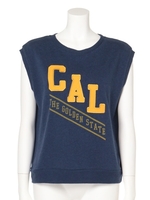 ミニ裏毛別布ワッペンロゴtee/ネイビー