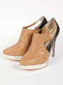 2tone short boots/BEIGE